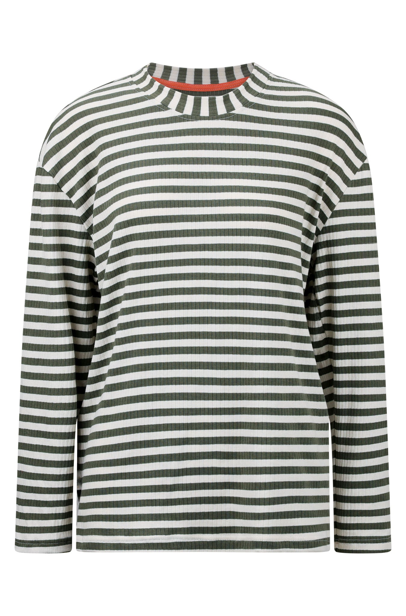 Stripe khaki lounge MJrever oversize longsleeve