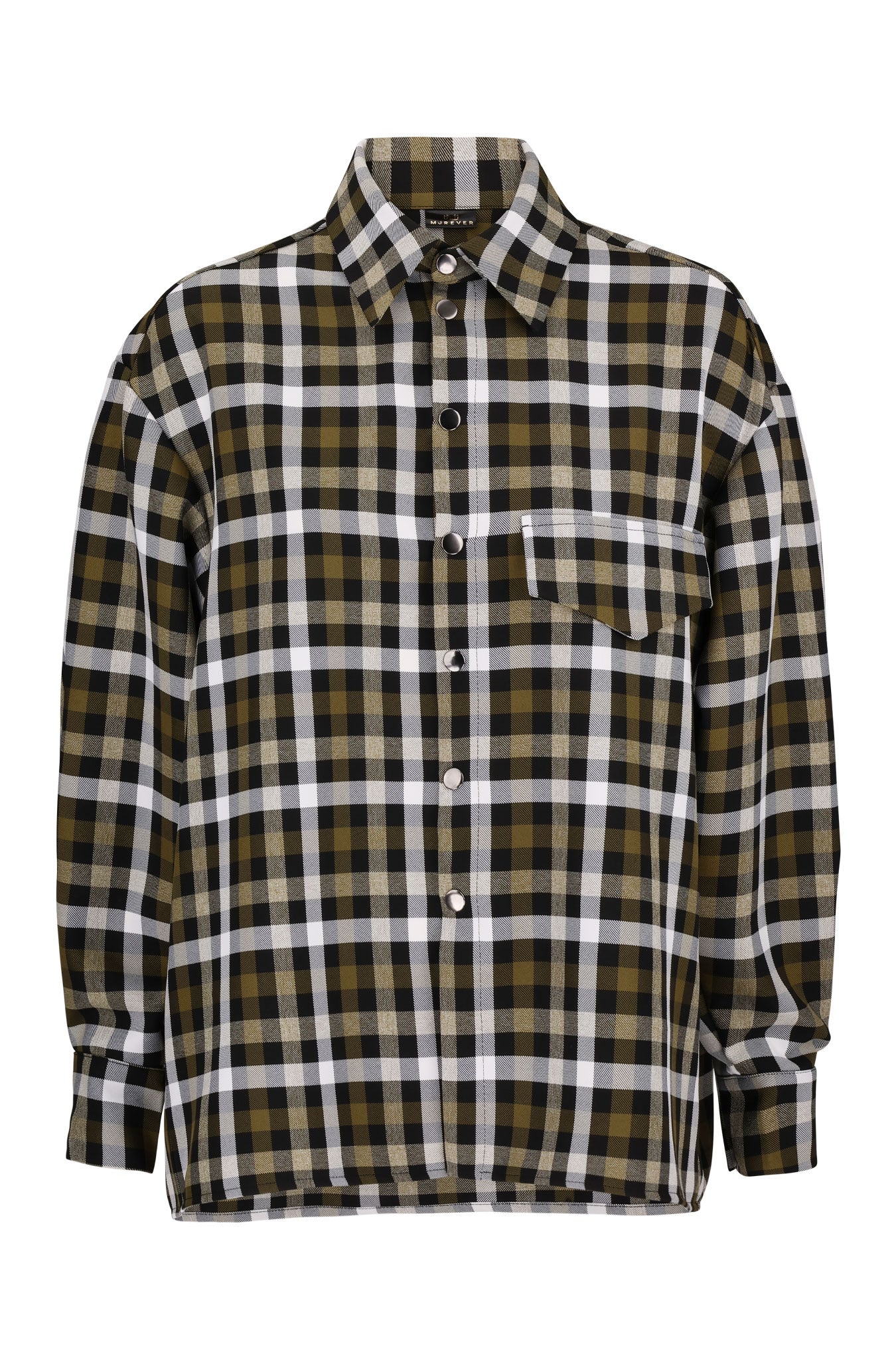 Yves women plaid cotton over shirt