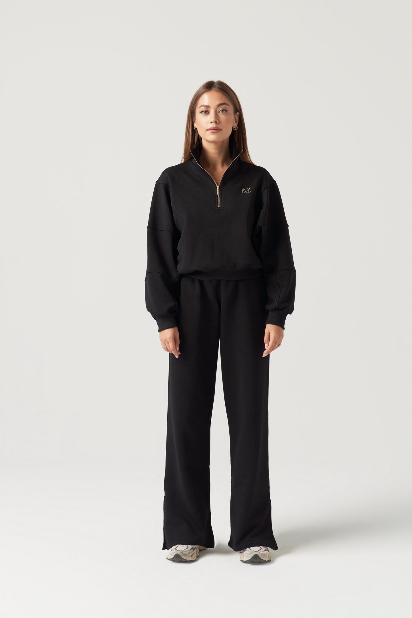 MJrever women black lounge suit
