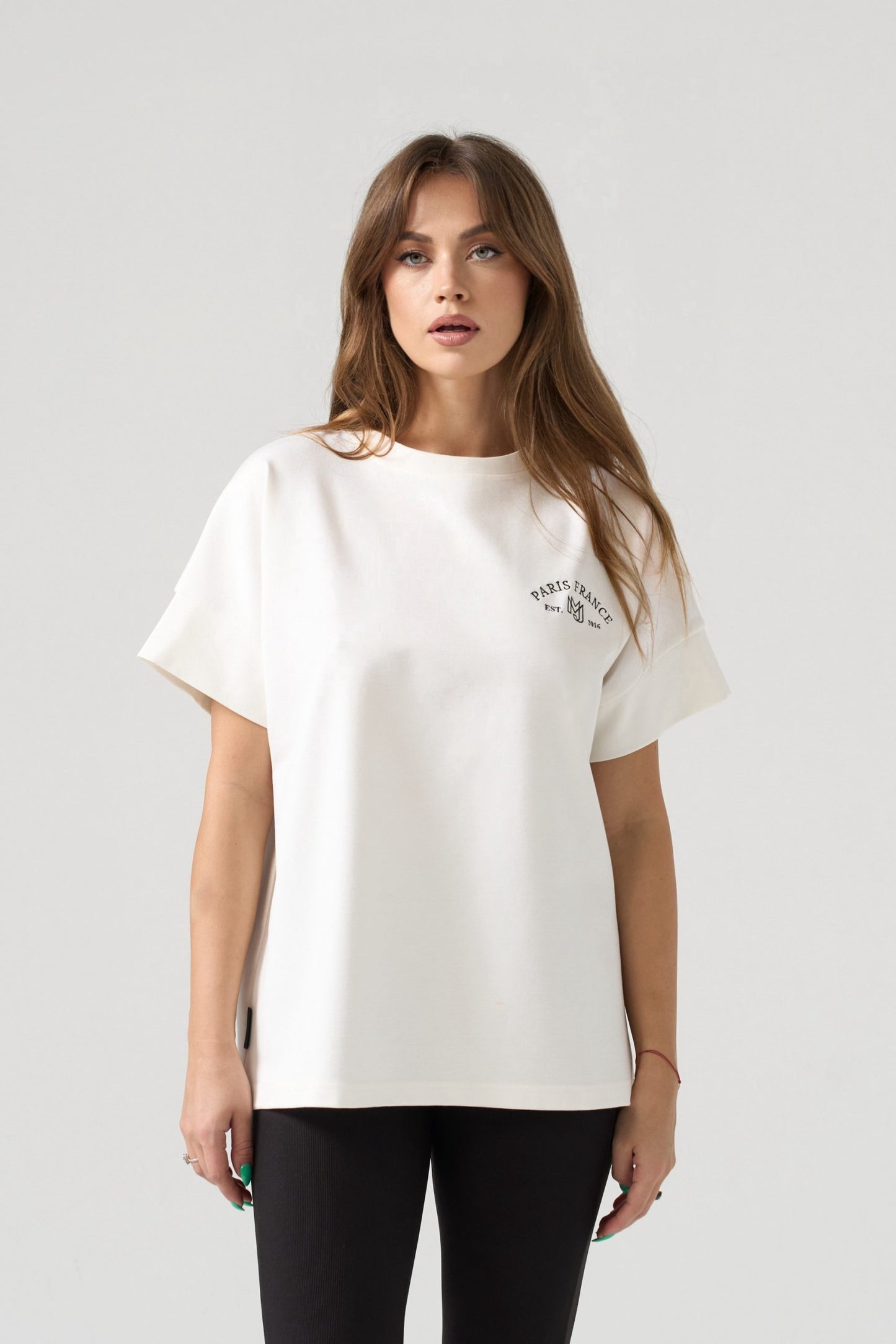 Paris MJrever oversize white clean cut T-Shirt