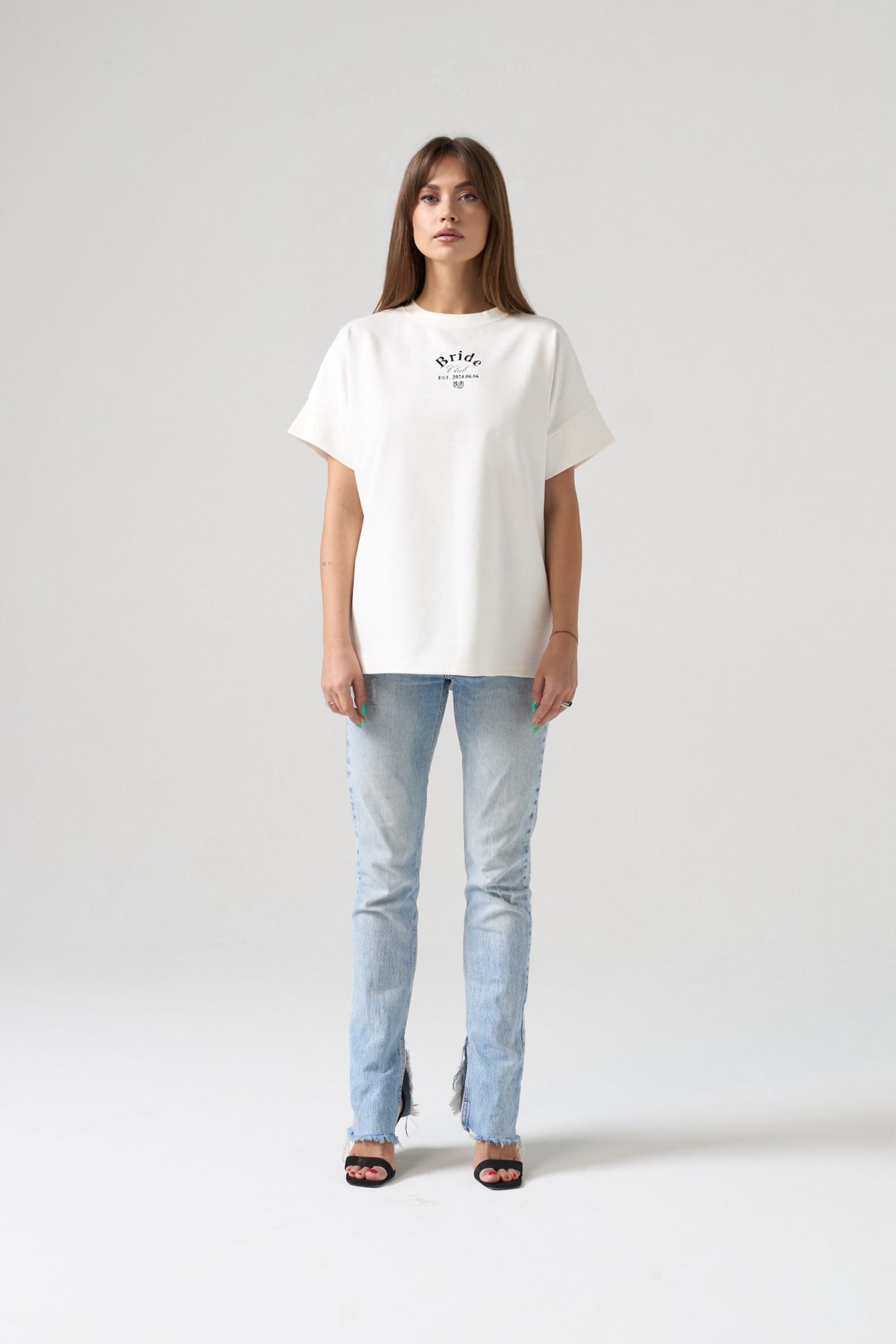 Bride MJrever basic white clean cut T-Shirt