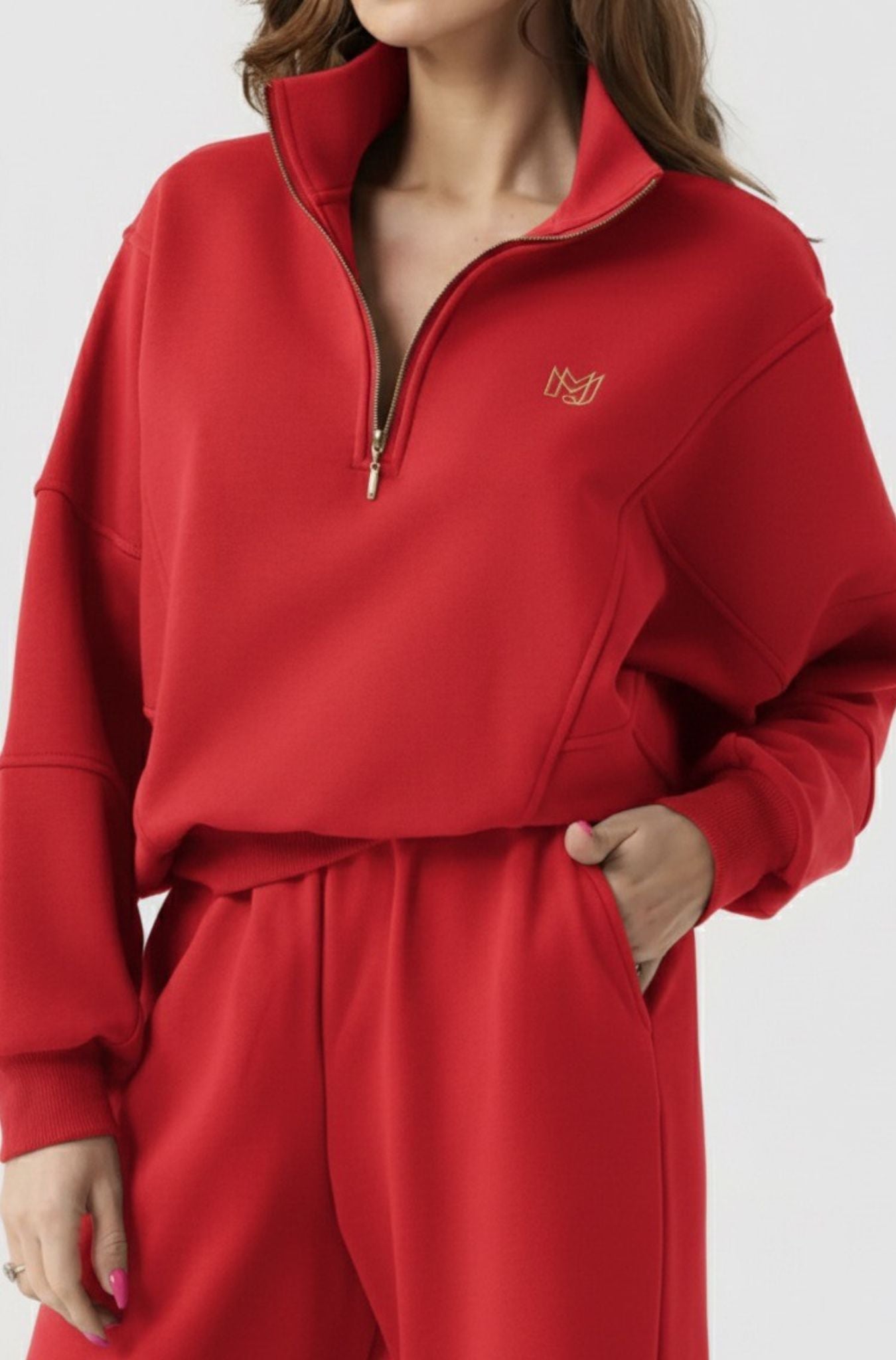 MJrever women red lounge suit | Limited edition