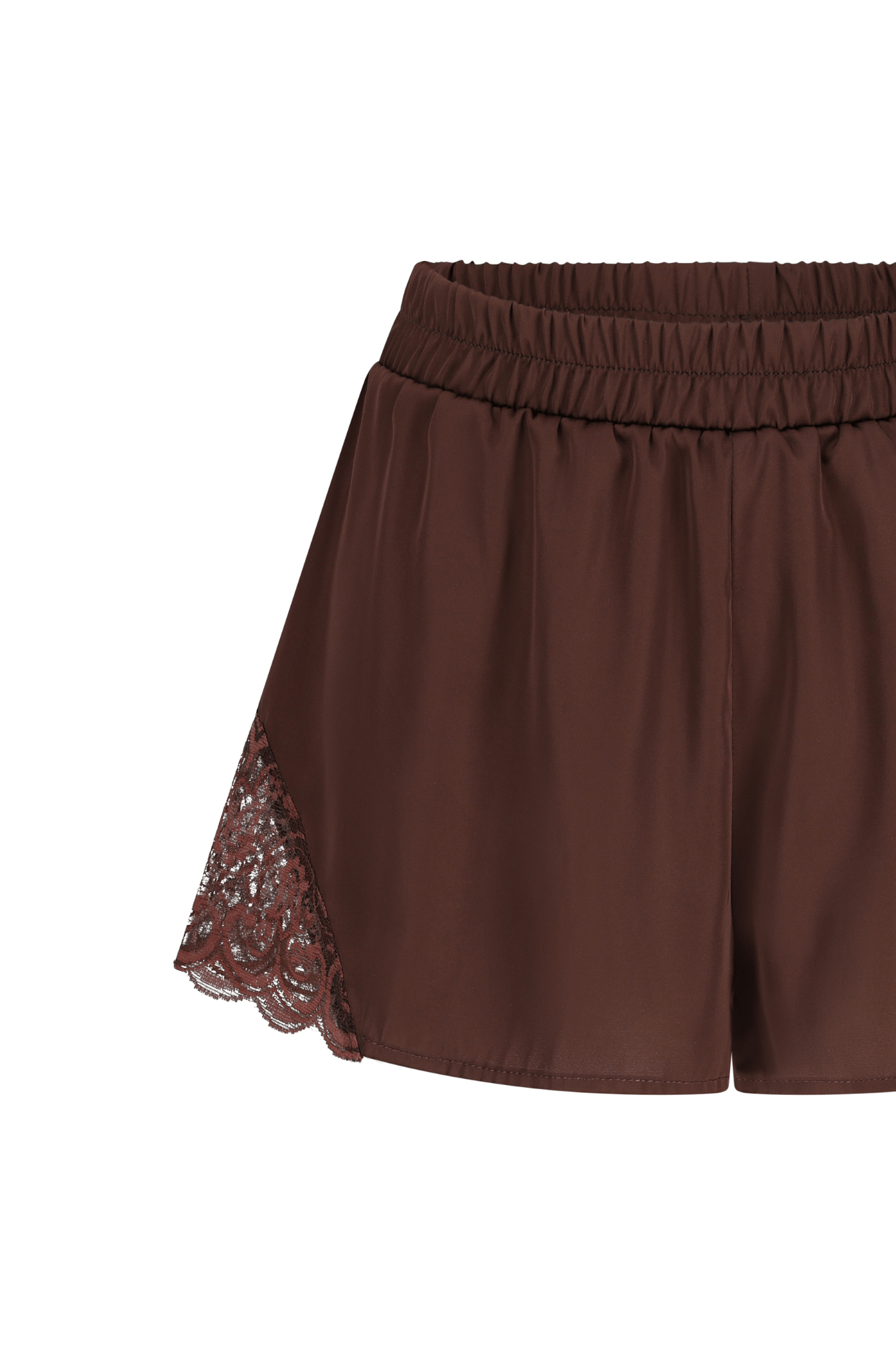 Lila women brown lace shorts