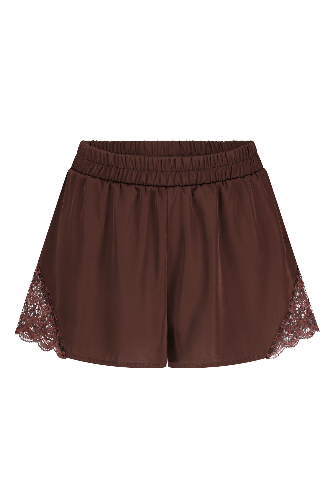 Lila women brown lace shorts