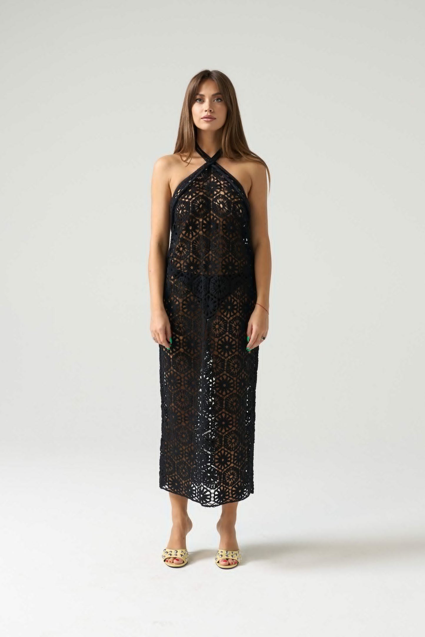 Nammos black women knitted sunset dress | Sample sale
