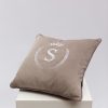 Personalized Grey Velvet Pillow