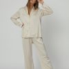 Dianne Cream Pajama Set With Pants